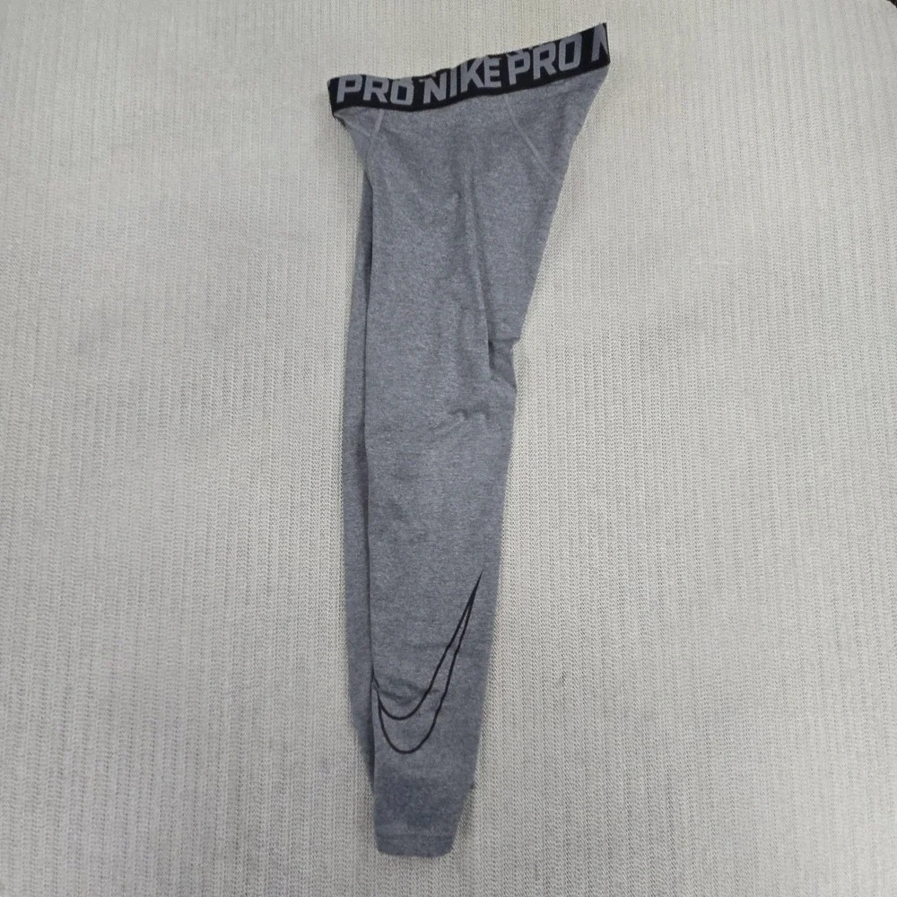 Nike Pro Dri-FIT Leggings Youth XL Gray Compression Running Training 726464-091